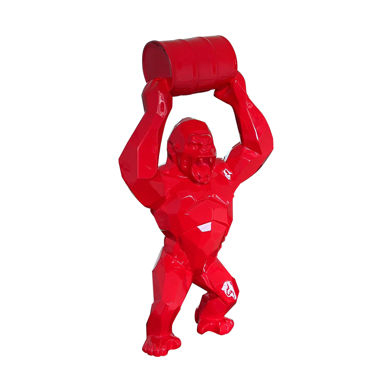 Kong Orangutan Lifting Bucket Sculpture for Outdoor Art Display