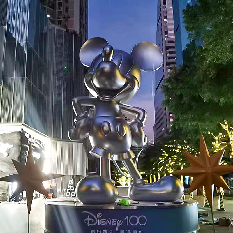 Utendørs store glassfiber Mickey Mouse Sculpture for offentlige rom og hager